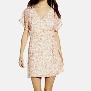 NWT All in Favor Multicolor Animal Print Mini Wrap Dress X-Small